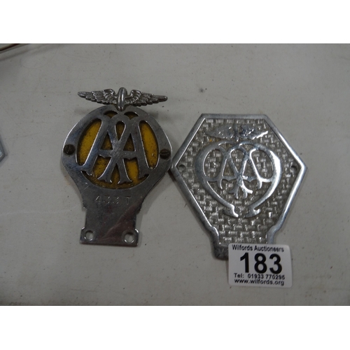 183 - 2 AA car badges