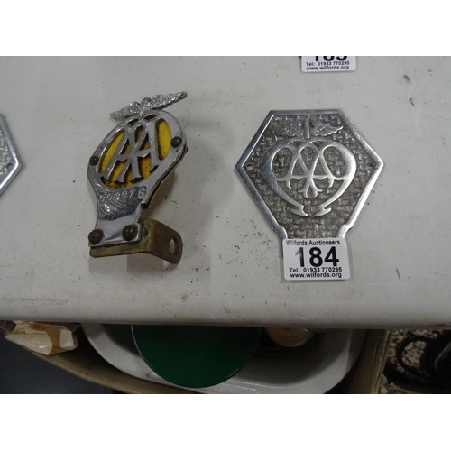 184 - 2 AA car badges