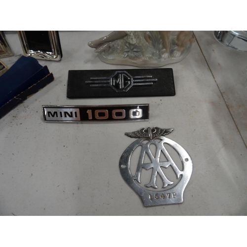 186 - 1 AA badge, mini badge and MG badge