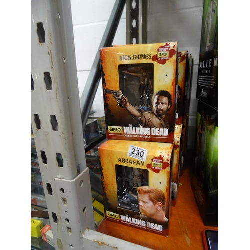 230 - qty walking dead figures