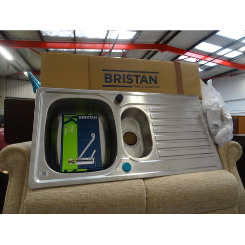 35 - Bristan boxed sink & tap