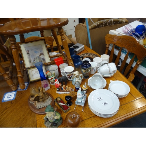 51 - qty bric a brac silver plate etc.