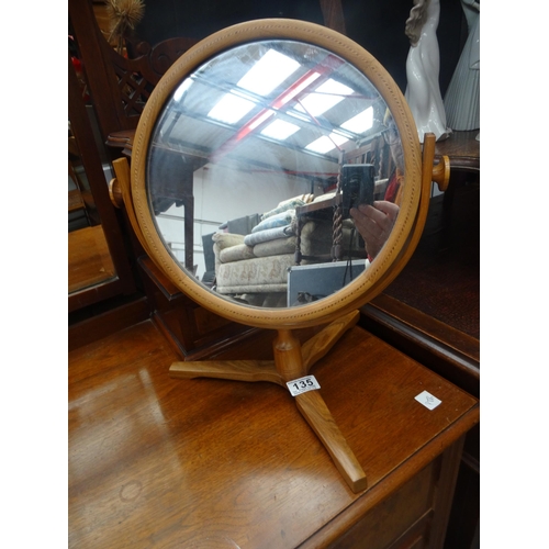 135 - Small antique dressing table mirror