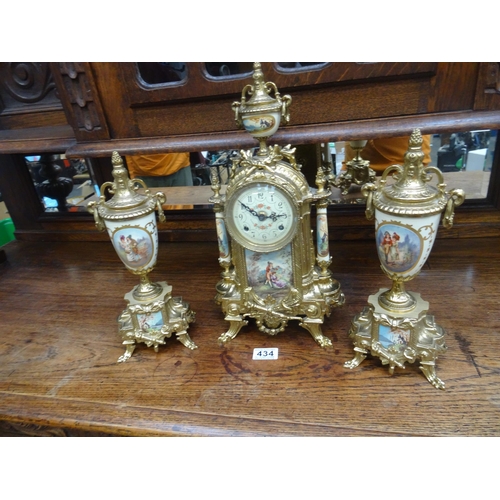 434 - Clock Garniture