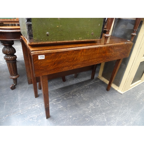 115 - Oak drop leaf table for restoration