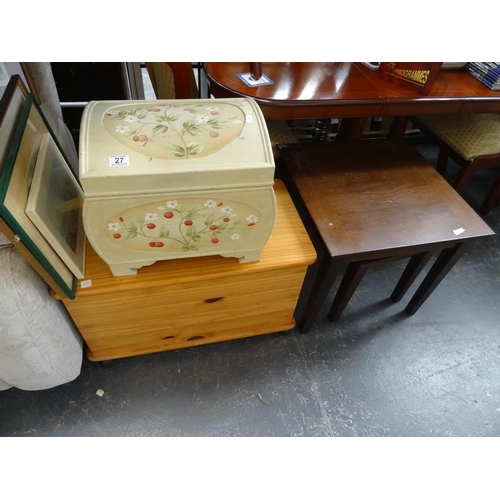 27 - Modern storage box, pine storage box & nest