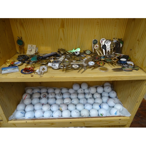 46 - Qty hologram golf balls, key rings etc