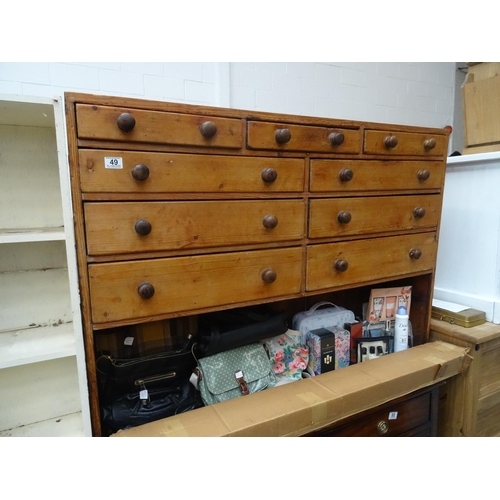 49 - Pine multi drawer display rack