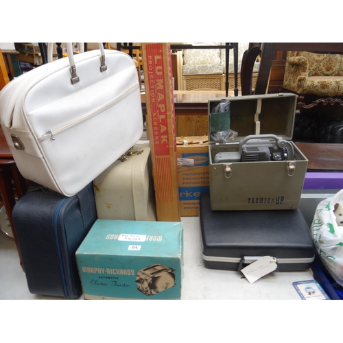 64 - Vintage projectors, type writer etc