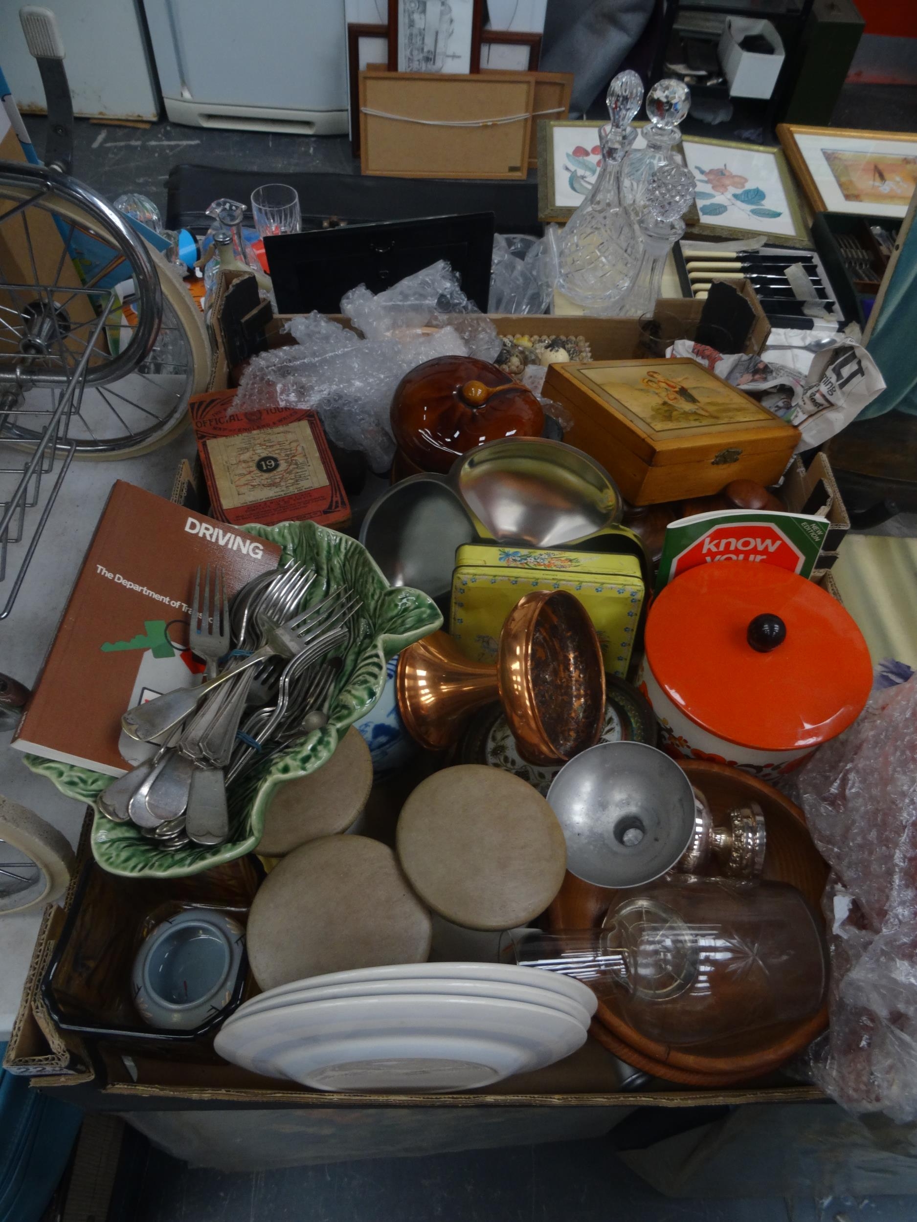 2 Boxes vintage bric-a-brac