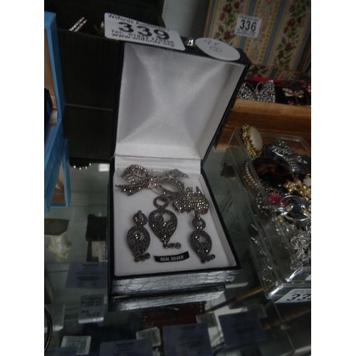 339 - Silver earrings etc