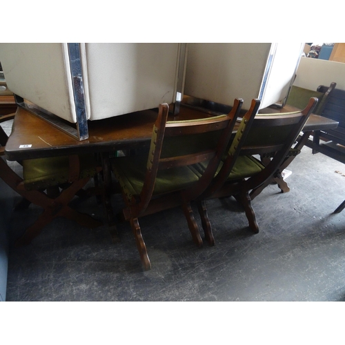 35 - Gothic style table & 6 chairs