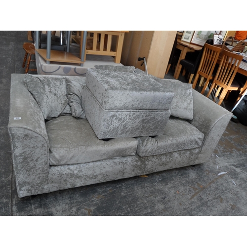 66 - crushed velvet 2 seat sofa