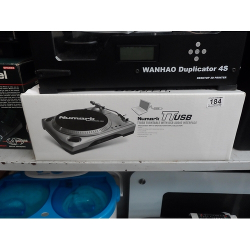 184 - Boxed numark TT USB turntable