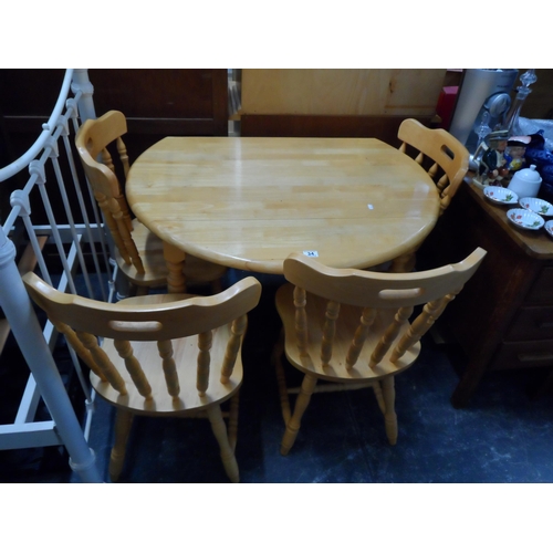 34 - Drop leaf table & 4 chairs