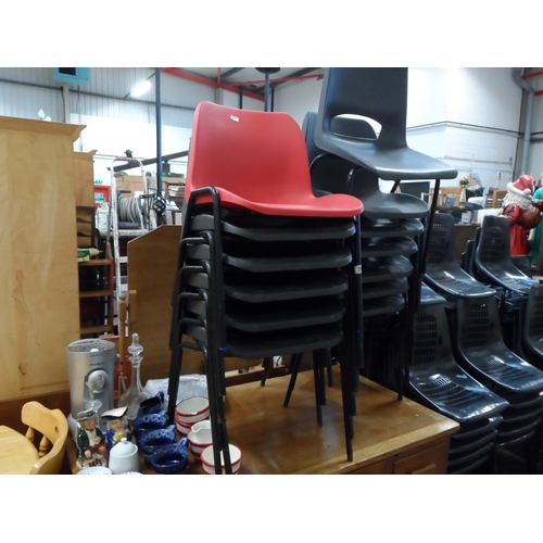 36 - Assorted stacking chairs