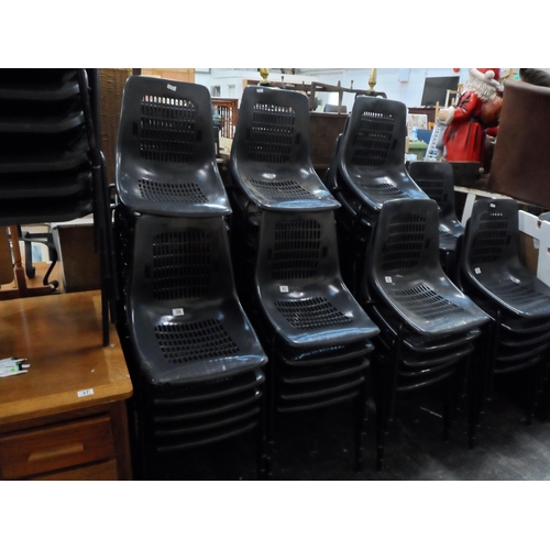 40 - Assorted stacking chairs