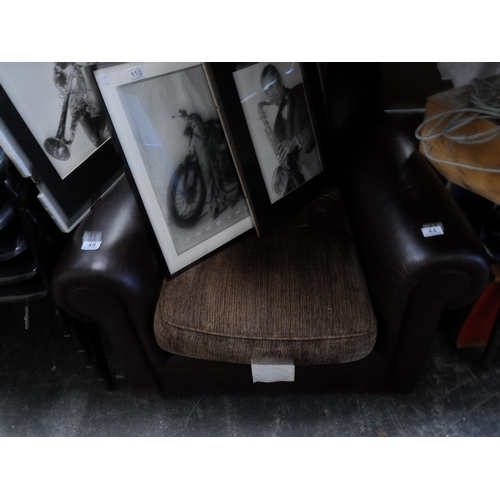 44 - Leather arm chair.