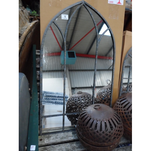 1 - (H 173) Small gothic mirror