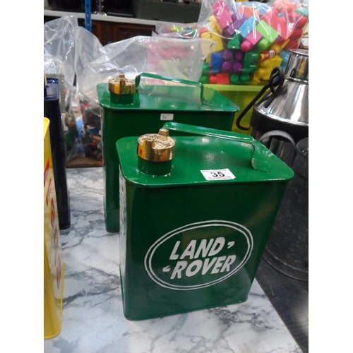 35 - (H 316) 2 x Landrover petrol can tins