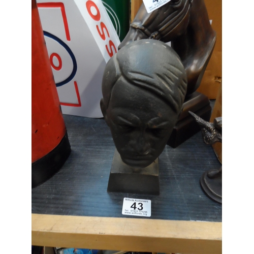 43 - (H 315) Cast bust of hitler