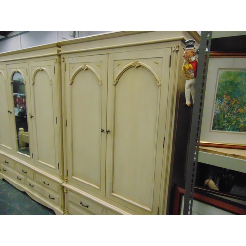 133 - Decorative 2 door combi robe..