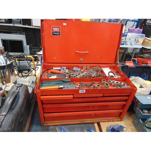 189 - Facom tool chest, sockets etc