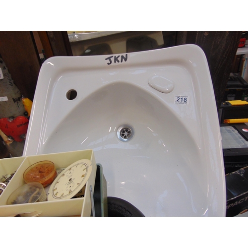 218 - Porcelain sink.