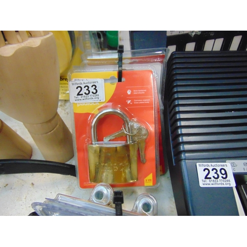 233 - (H 73) 5 63mm brassed padlocks.....