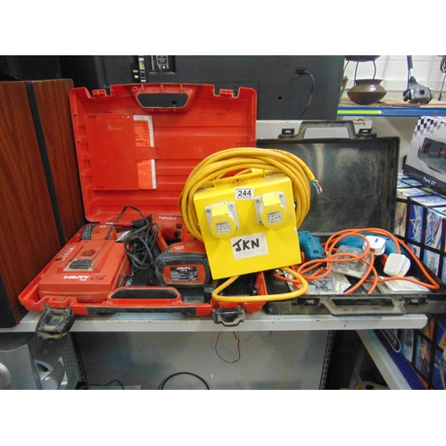 244 - Hilti drill, transformer etc