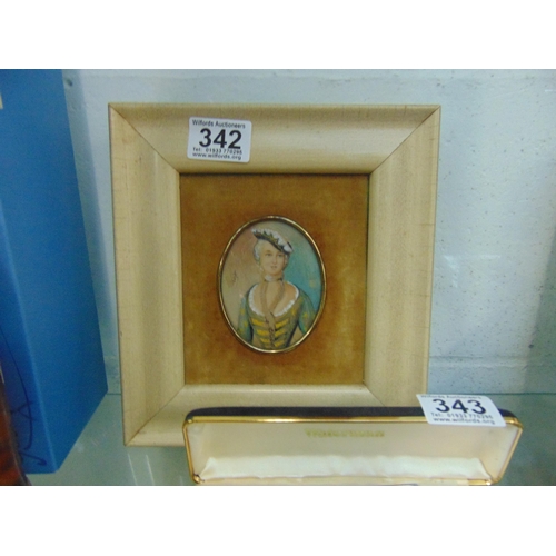 342 - framed miniature.