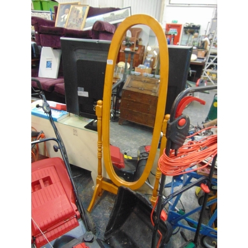 117 - Pine frame cheval mirror AF