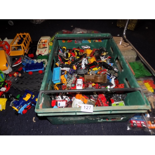 127 - Crate of cars