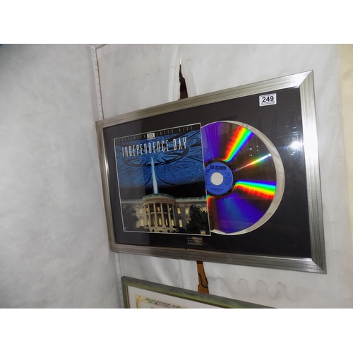 249 - Movie lazer disc 'Independence day'