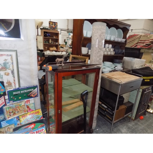 251 - China cabinet, kitchen trolley etc