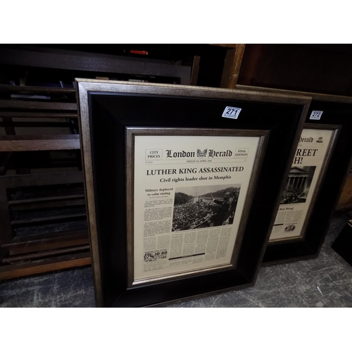 271 - London Herald picture frames