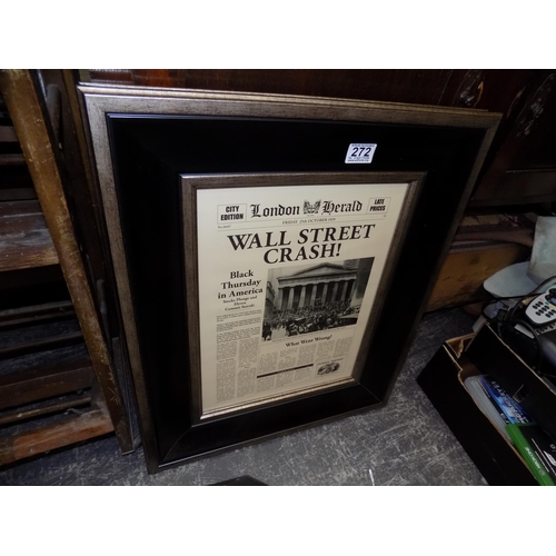 272 - London Herald picture frames