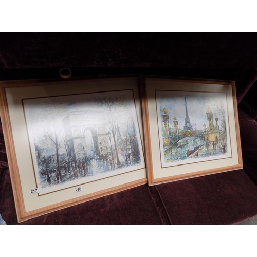 286 - 2 Paris prints.