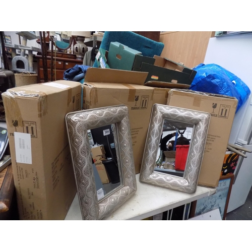 344 - Qty decorative mirrors