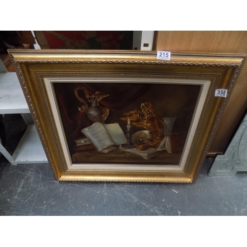 215 - Gilt frame oil painting.