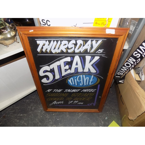 24 - Framed chalk board