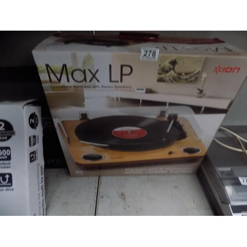 278 - Ion max LP turntable