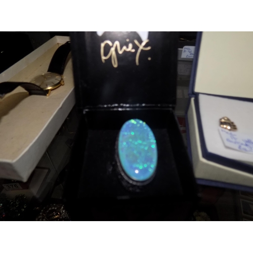 377 - turquoise stone ring