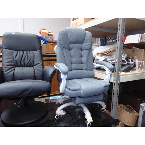 131 - New executive chair with footstool