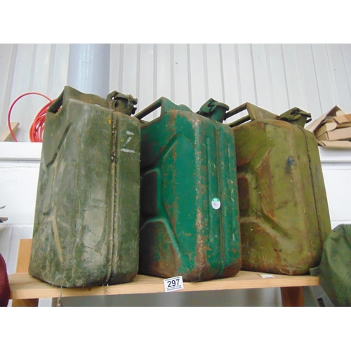 297 - 3 Jerry cans