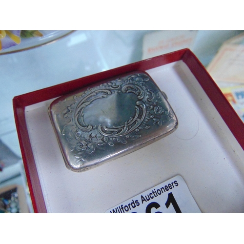 361 - Continental 800 silver compact mirror