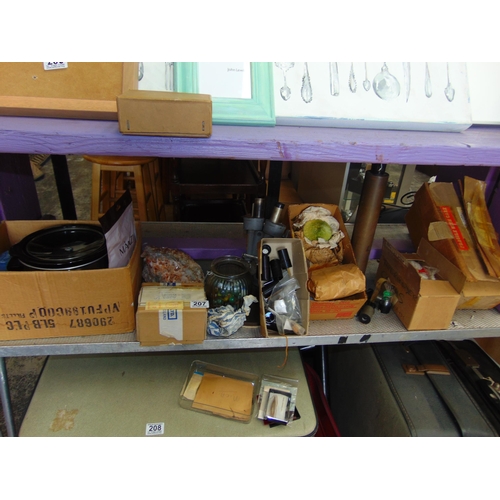 207 - Microscope, accessories etc