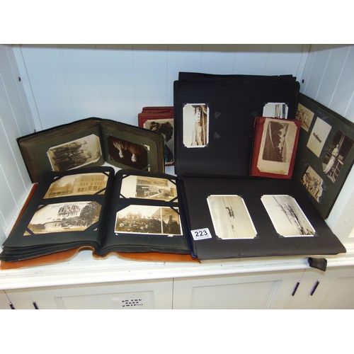 223 - Qty vintage photographs, postcards etc