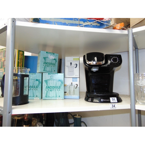 34 - tassimo coffee machine etc.