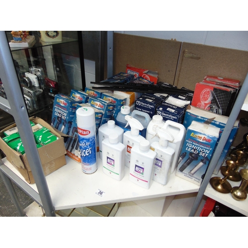 36 - Car wash kits, ignition lead sets etc